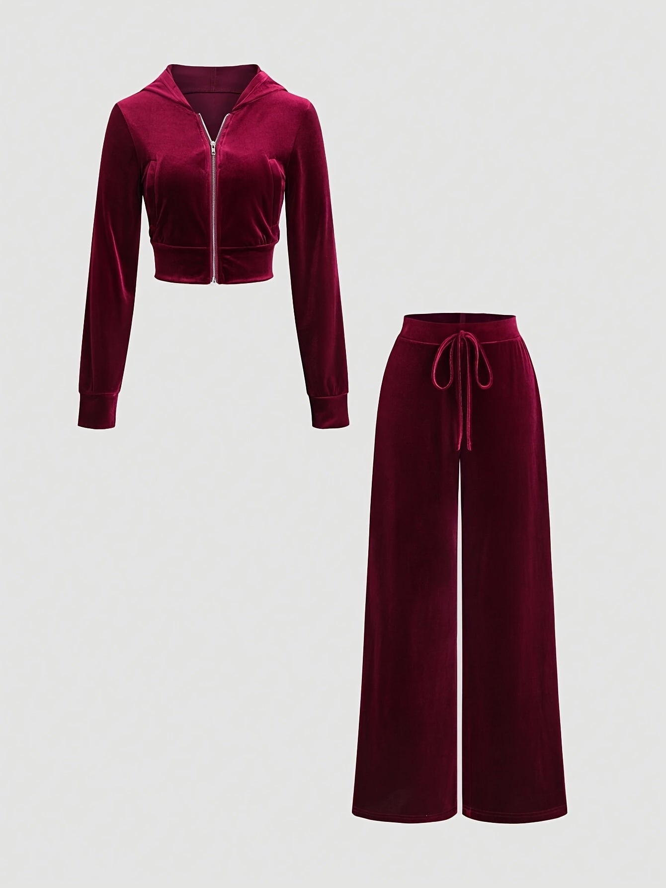 Women's Knitwear Set | Front Zipper | Comfortable Fall Wear | Polyester