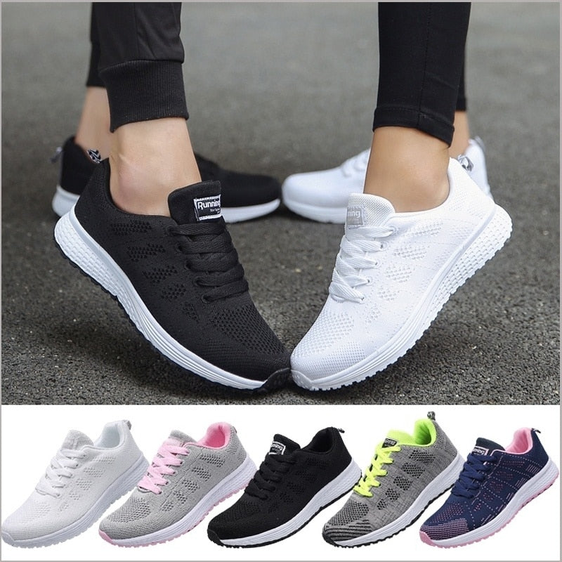 Women’s Orthopedic Sneakers | Gel Cushioning & Supportive Thick Sole | Breathable Knit Mesh | Adjustable Fit for Wide & Narrow Feet