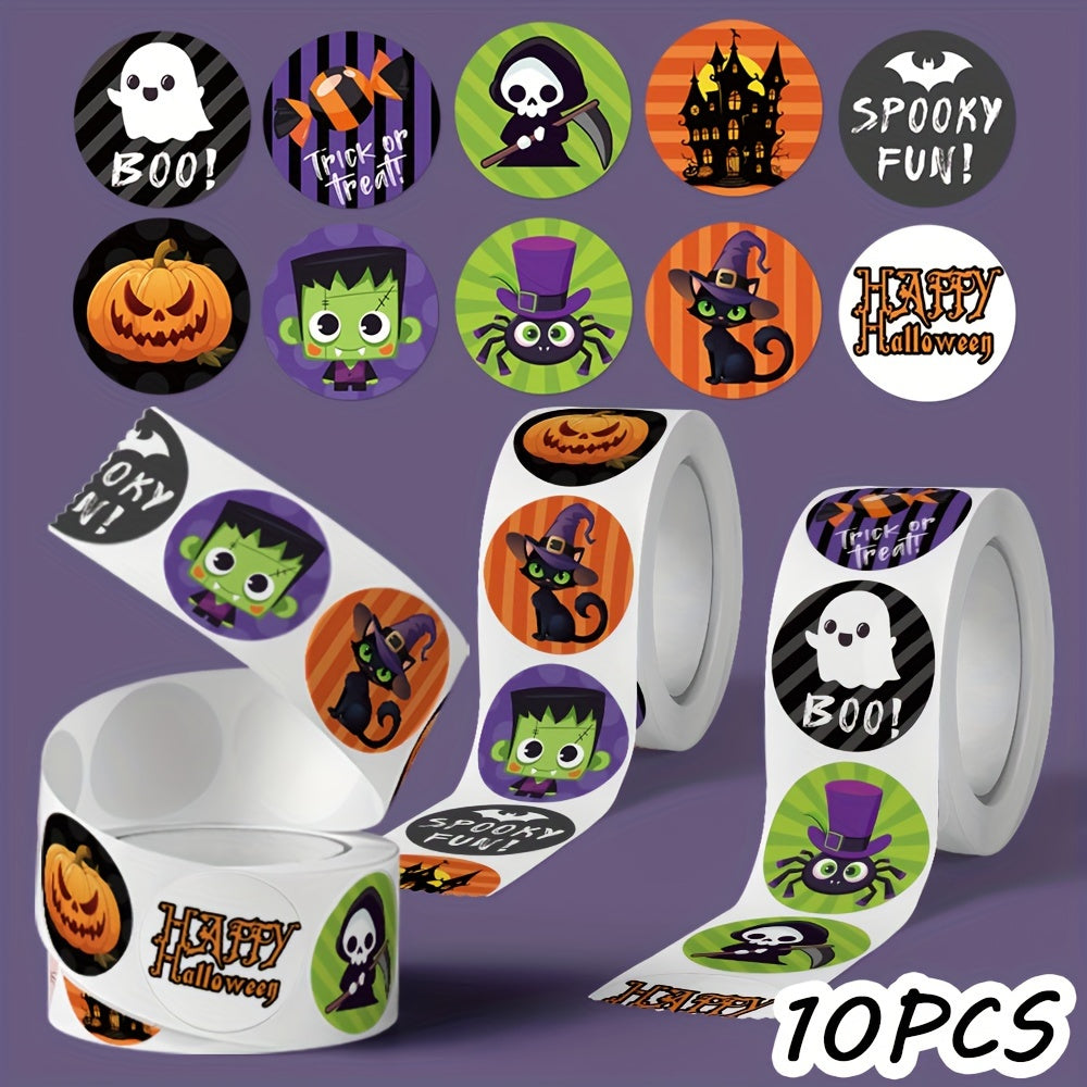 1000-Pack Halloween PVC Stickers – Spooky Waterproof Party Decorations