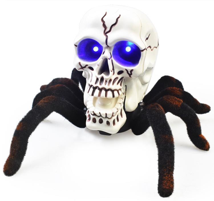 Remote Control Halloween Skeleton Spider with Glowing LED Eyes