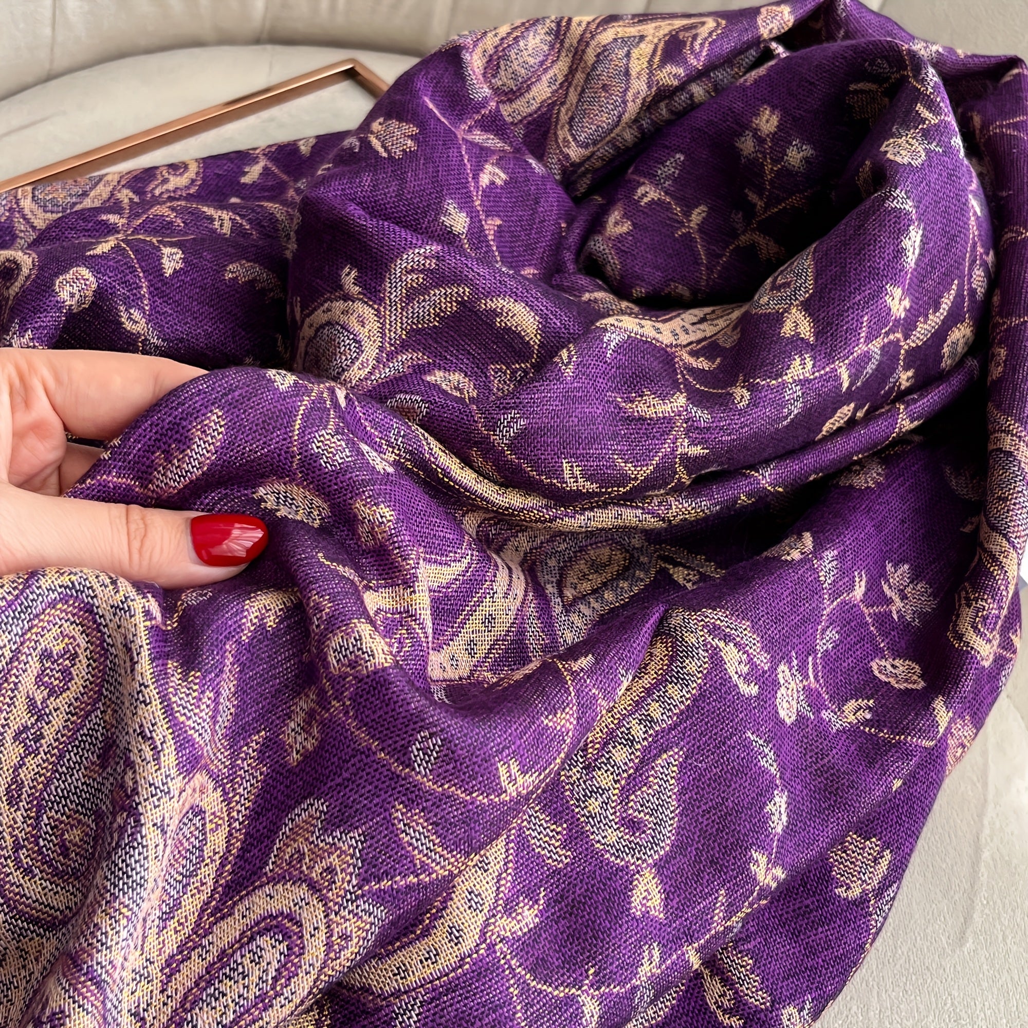Paisley Scarf | Lightweight | Stylish Pattern Accent | Polyester