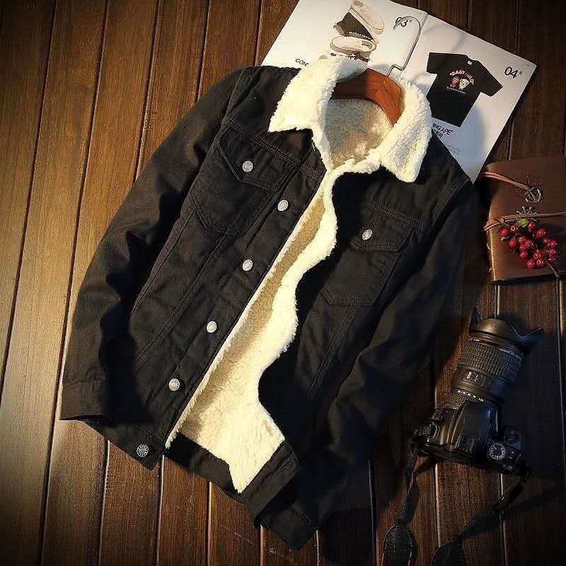 Men's Denim Jacket | Fleece Lined | Warm and Comfortable | Cotton