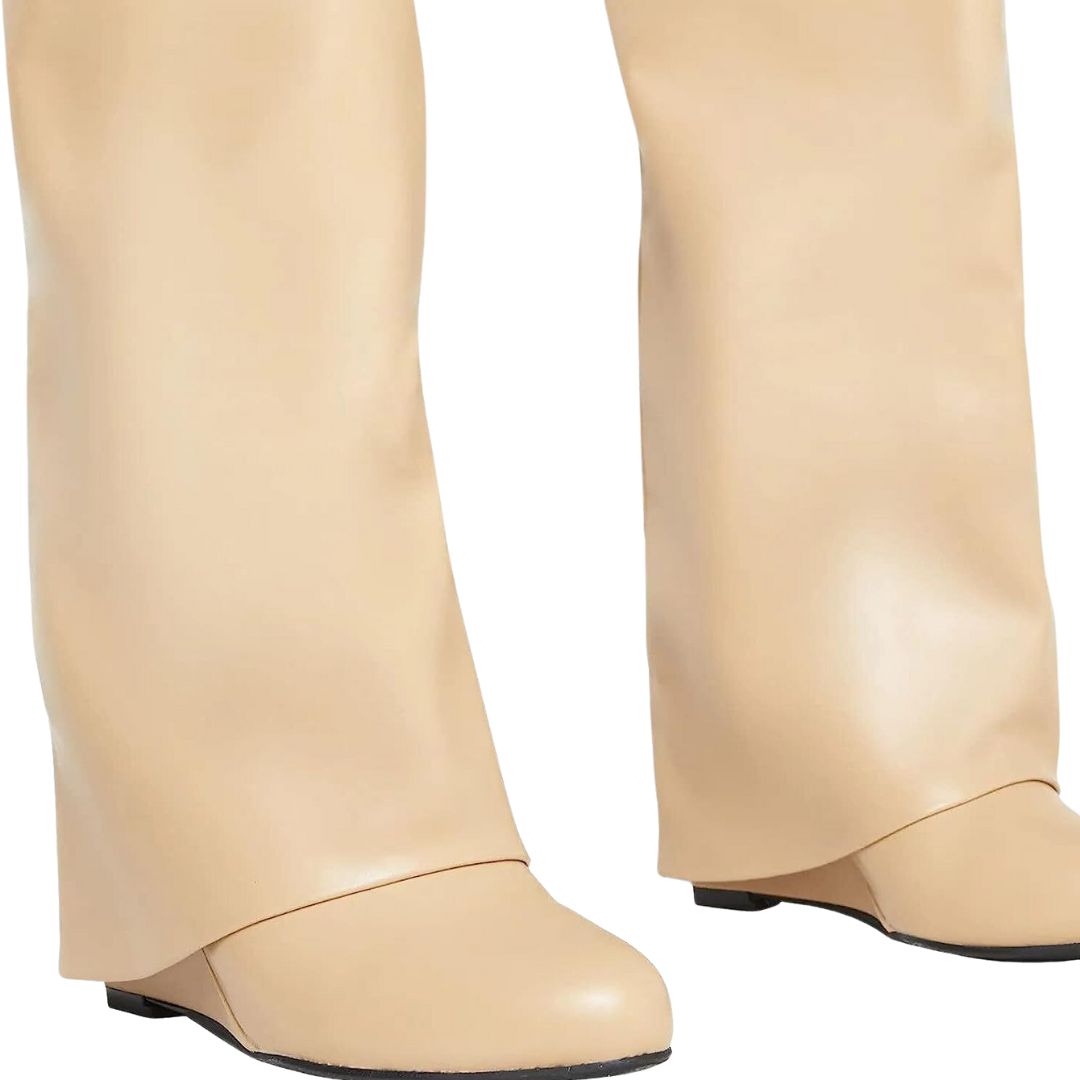 Women’s Knee-High Boots | PU Leather Durable Design | Side Zip with Padlock Pull | Comfortable Fit