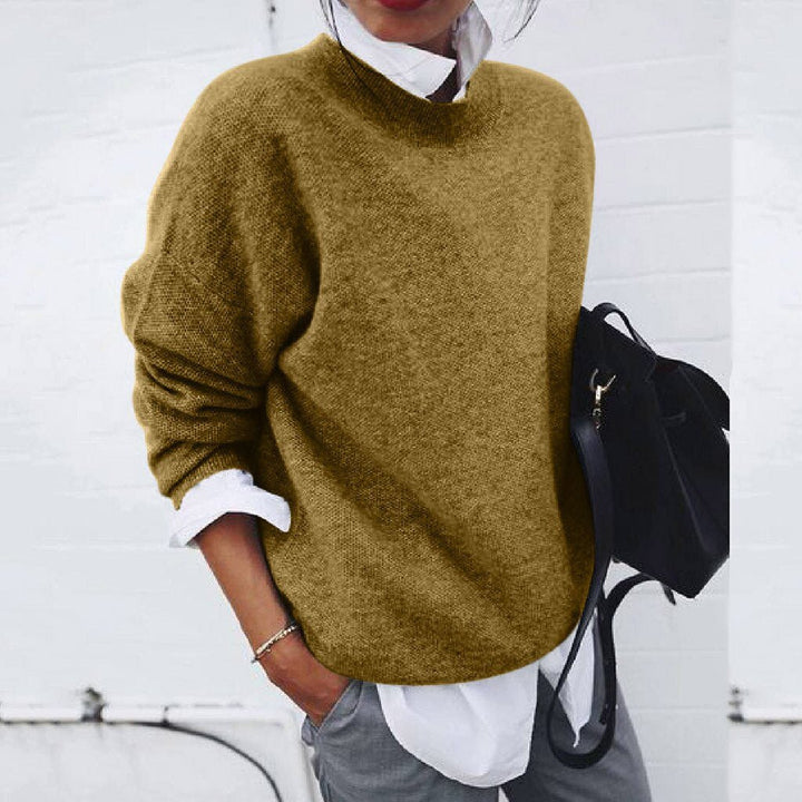 Women’s Oversized Crew-Neck Knit Sweater | Soft & Warm Fabric | Relaxed Fit & Versatile Layering | Comfortable Everyday Wear
