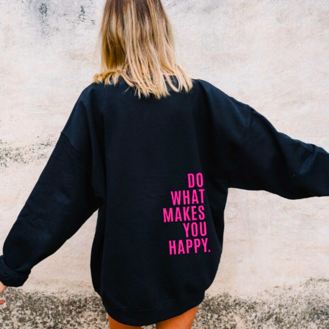 Hooded Sweatshirt | Pastel Pink Cotton Blend | Motivational Back Print | Comfortable Fit