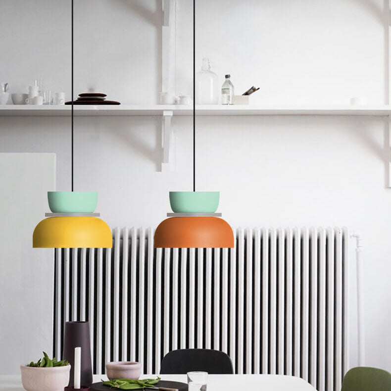 LED Pendant Lamp | Colorful Nordic Macaron Design | Metal Shade | Energy Saving