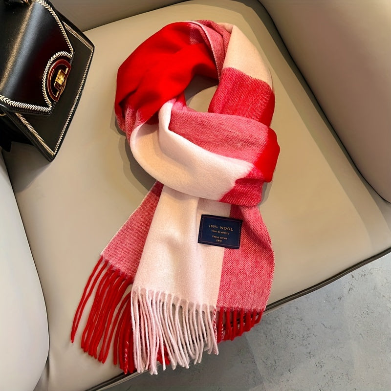 Wool Scarf | Vintage Striped | Warm and Windproof | Wool