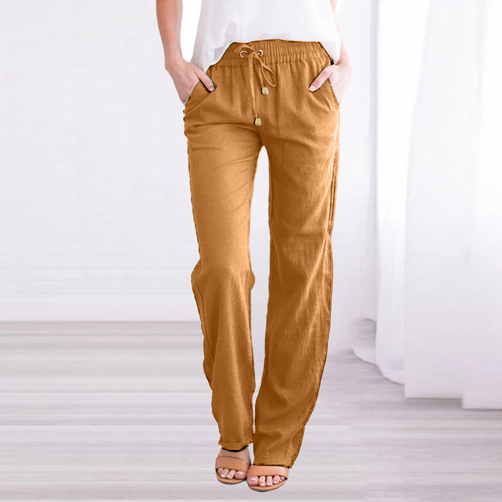 Women’s Casual Pants | Lightweight & Breathable Fabric | Elastic Waistband & Drawstring | Sustainable Design