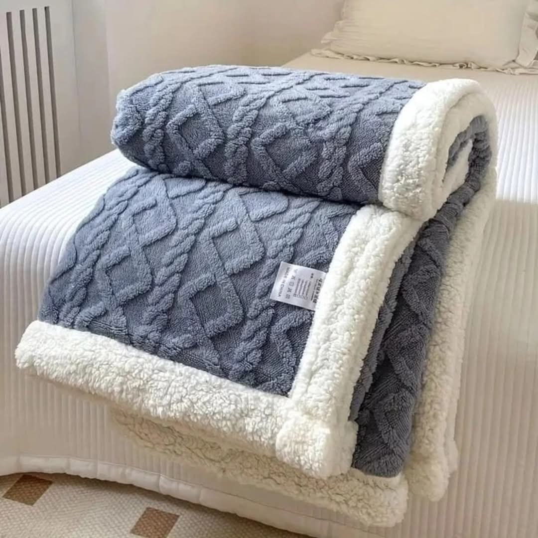 Sherpa Fleece Throw Blanket | Large Size | Extra Soft Warmth | Plush