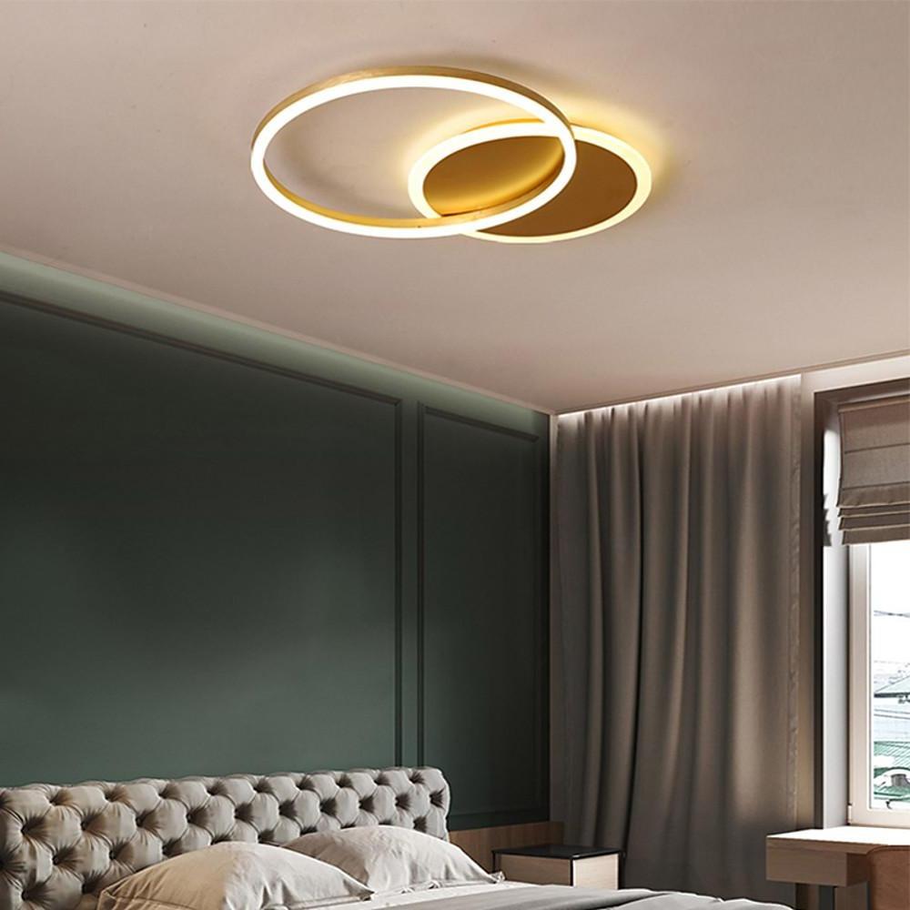22'' LED 2-Light Geometric Shapes Flush Mount Lights LED Chic & Modern Aluminum Acrylic Dimmable Ceiling Lights-dazuma