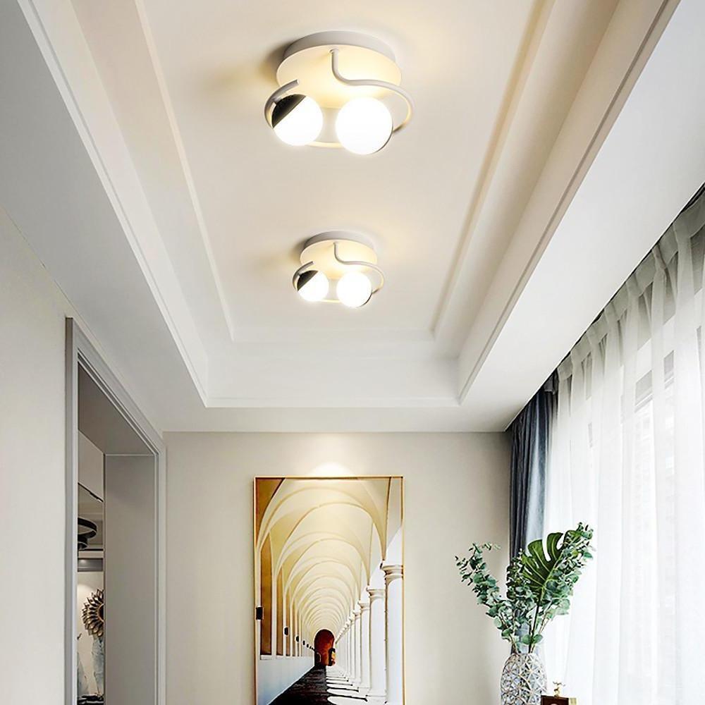 10'' LED 2-Light Cluster Design Flush Mount Lights Nordic Style LED Metal Plastic Ceiling Lights-dazuma