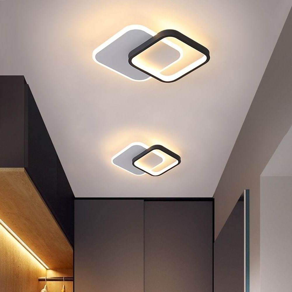 12'' LED 1-Light Geometric Shapes Flush Mount Lights Modern LED Metal Acrylic Stylish Modern Style Flush Mounts Semi Flush Mounts
