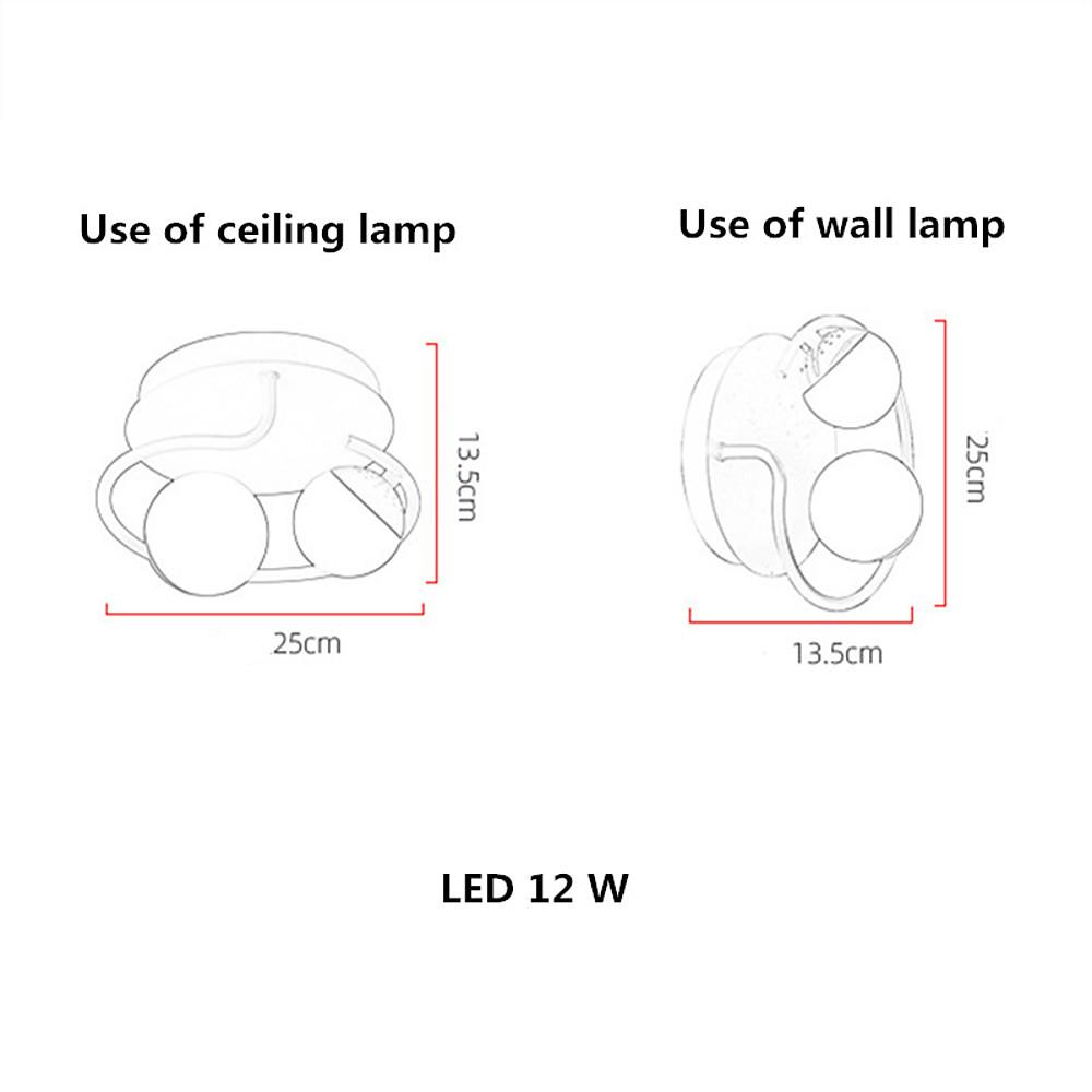 2-Light LED Nordic Cluster Design Flush Mount Ceiling Light with Globes