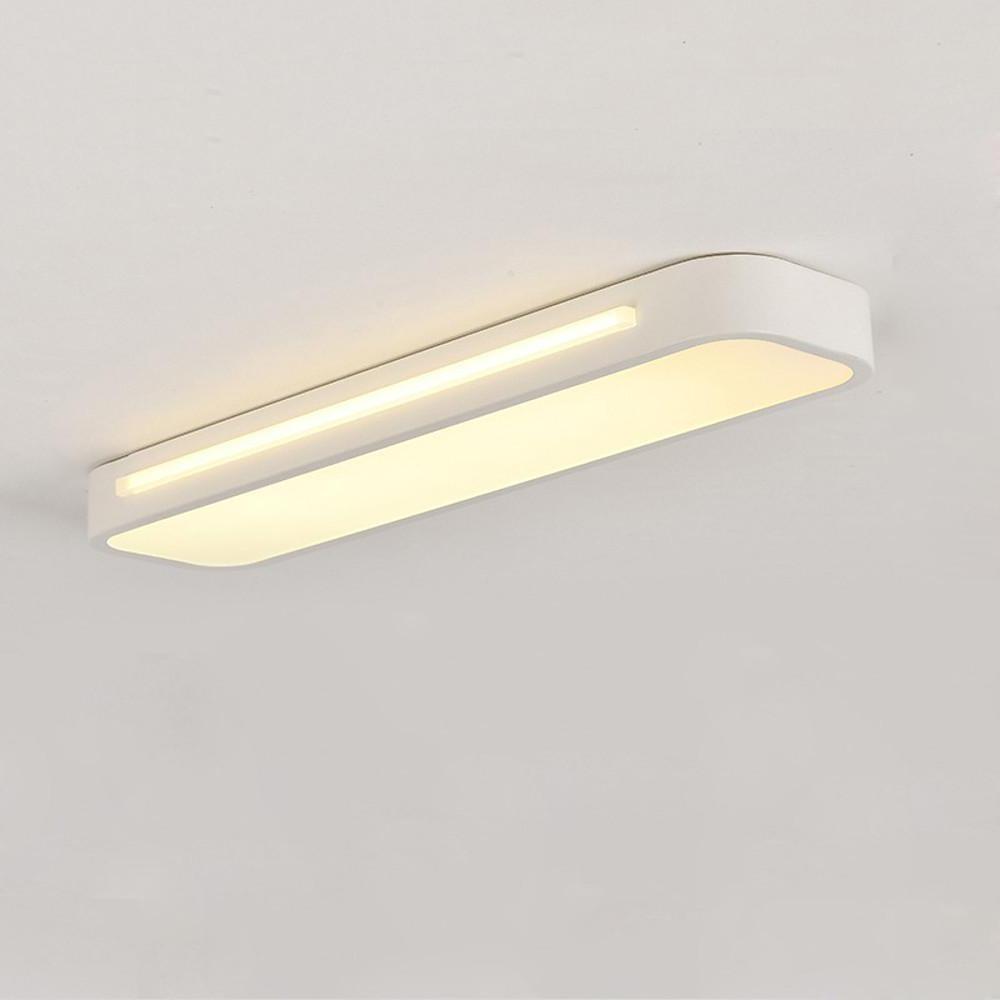 19 in. W 1-Light Minimalist Long Oval LED Flush Mount Rectangular Ceiling Light
