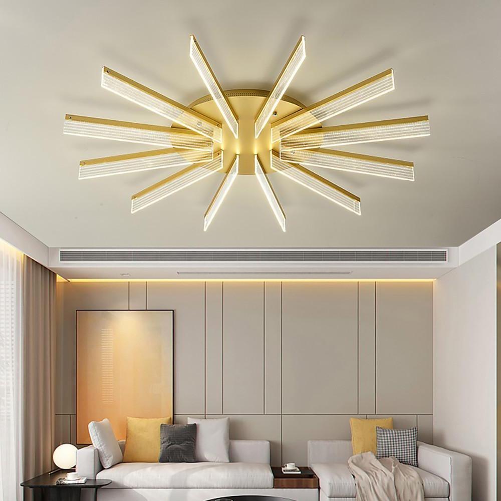 16'' LED 12 Bulbs 8-Light 5-Light Single Design Flush Mount Lights Nordic Style LED Metal Acrylic Unique Pendant Lights-dazuma