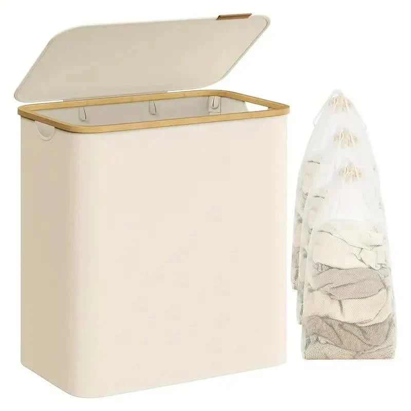 Triple-Compartment Collapsible Laundry Organizer for Any Space