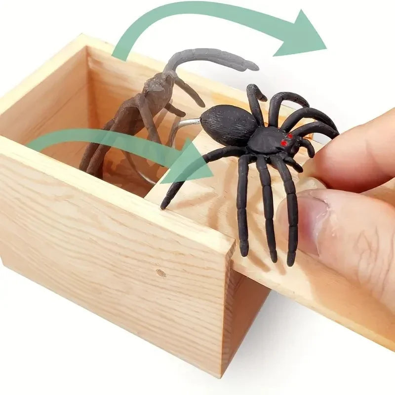 Halloween Spider Prank Box with Realistic Surprise for Spooky Fun