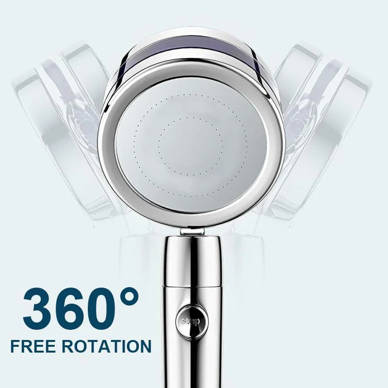 Power Shower Head with 360° Rotation