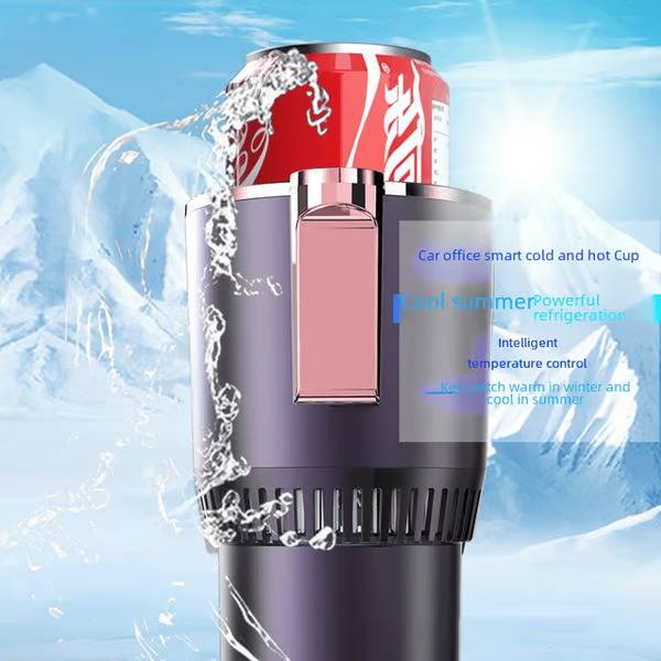 Temperature-Controlled Car Cup Holder for Hot and Cold Beverages