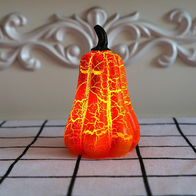Battery-Powered Halloween Pumpkin Lanterns Set of 3 Resin Decor