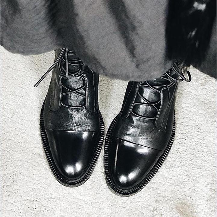 Women’s Ankle Boots | Eco-Leather Lace-Up with Cap Toe | Cotton Lining & Lightweight Sole | Removable Insole