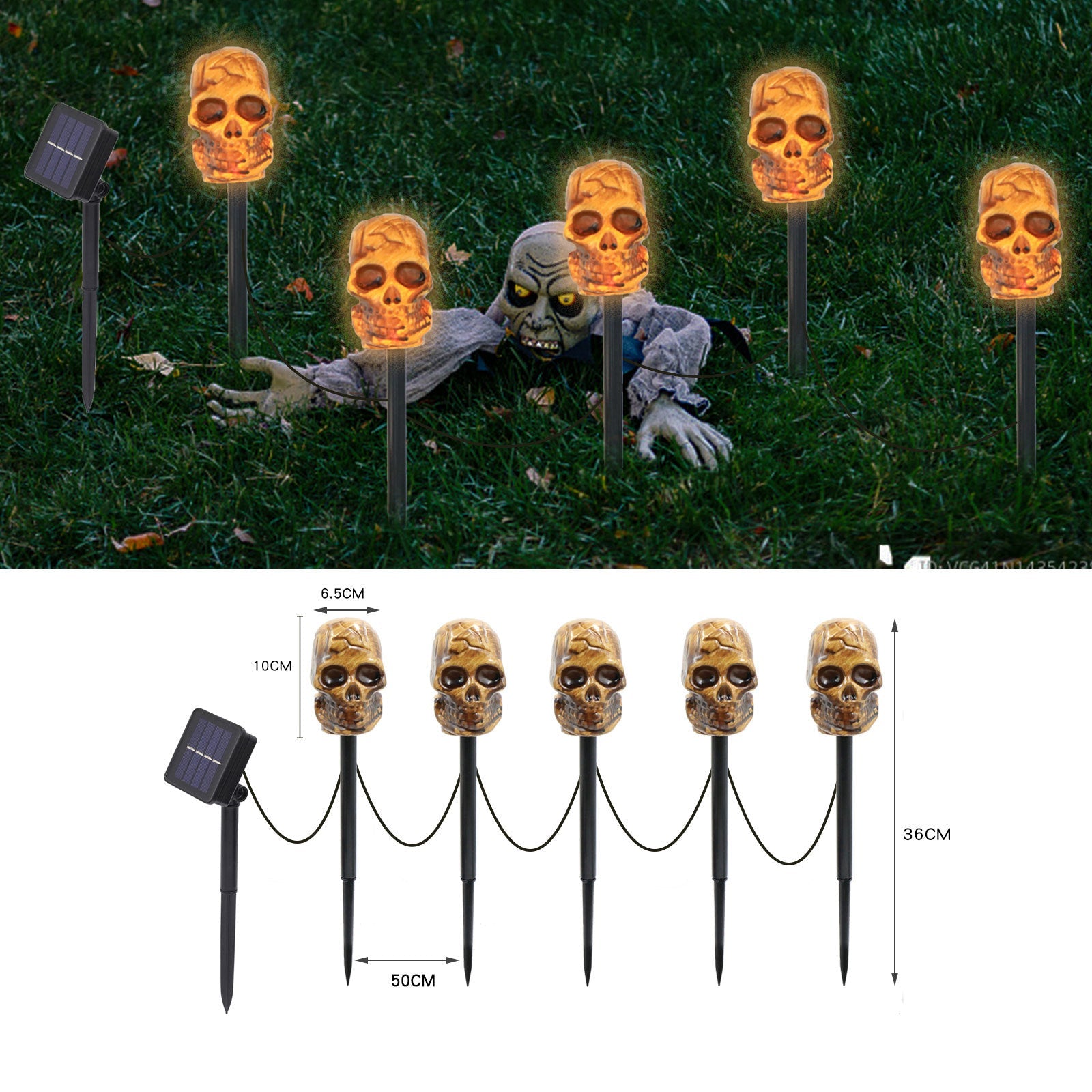 Solar Halloween Garden Lights Outdoor Stake Lamps for Yard Decor