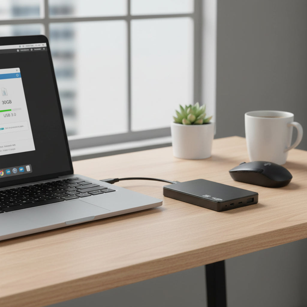 Slim External SSD for Effortless PC and Laptop Storage