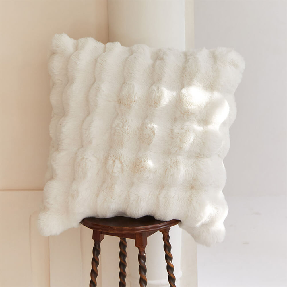 Faux Rabbit Fur Blanket | Double-Layer Plush | Extra Thick Warmth | Hypoallergenic