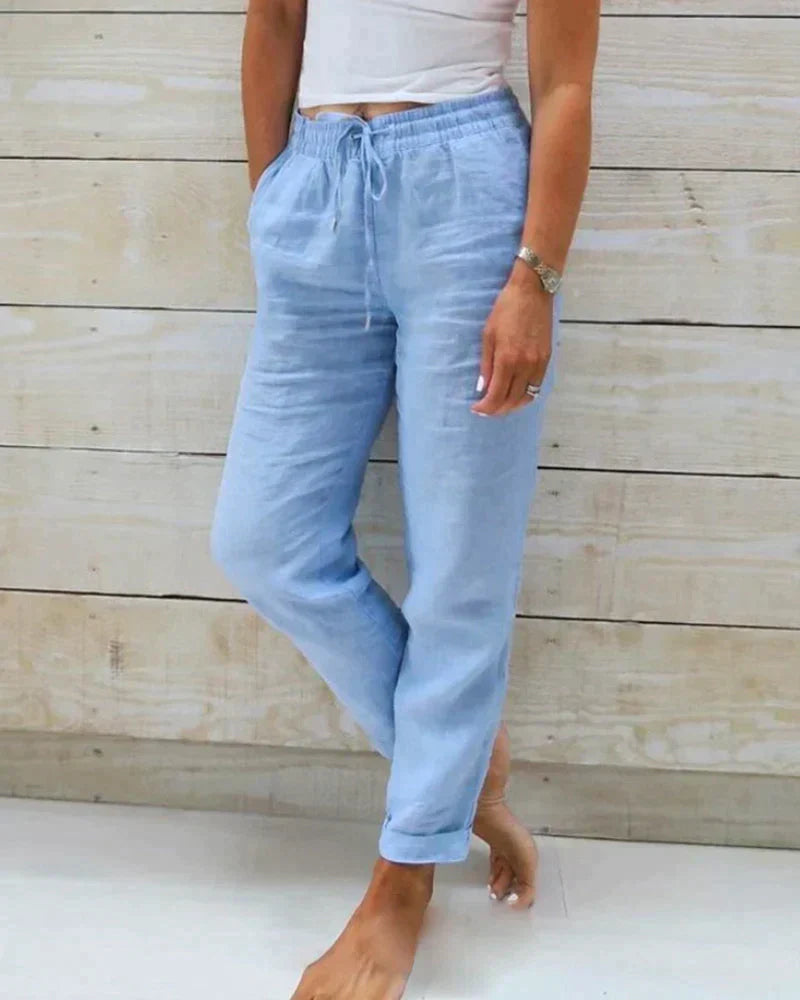Women’s Lounge Pants | Breathable Cotton-Linen Blend | Drawstring Waist | Comfortable Fit