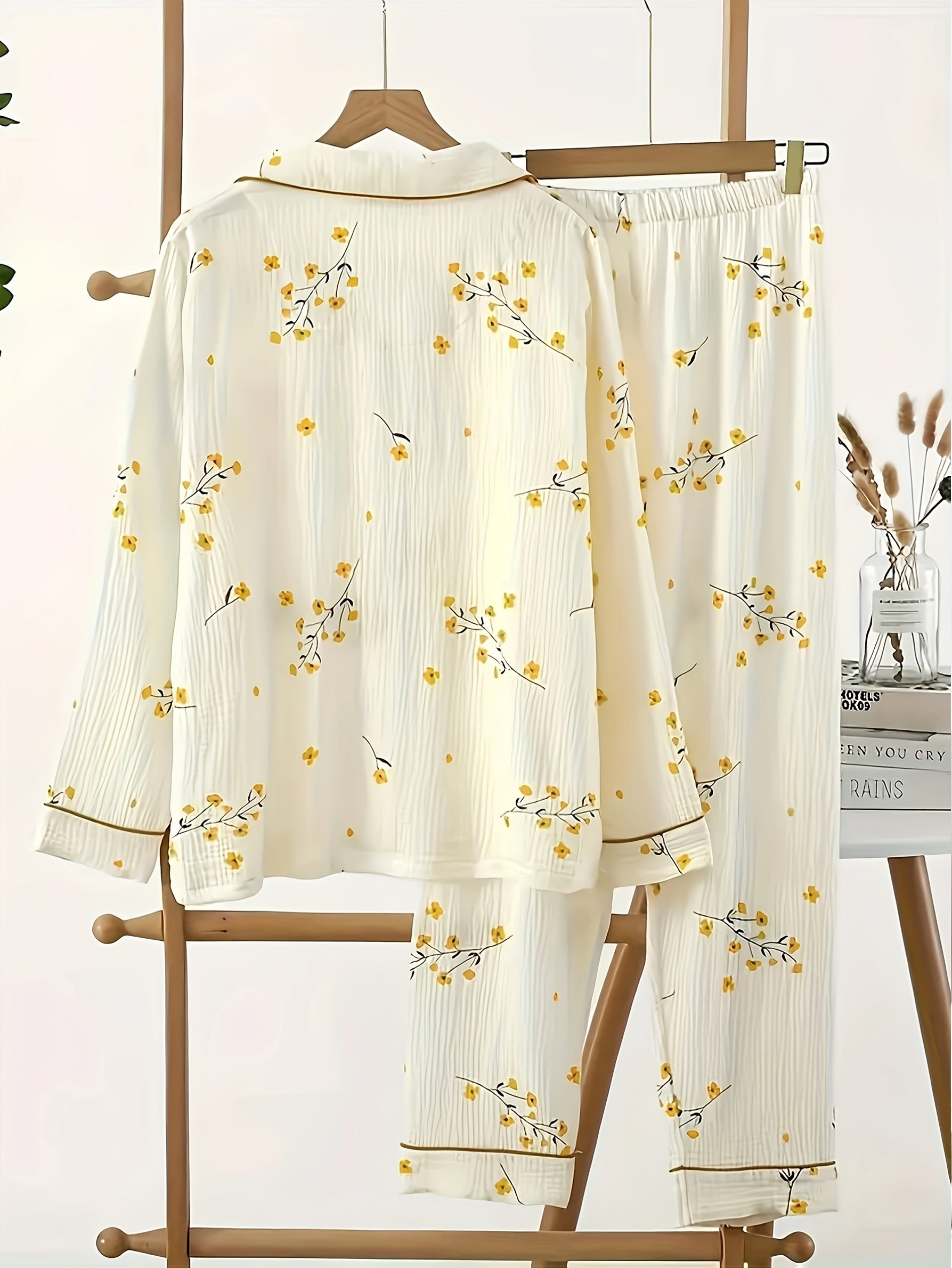 Women's Pajama Set | Long Sleeve | Soft Polyester Comfort | Machine Washable