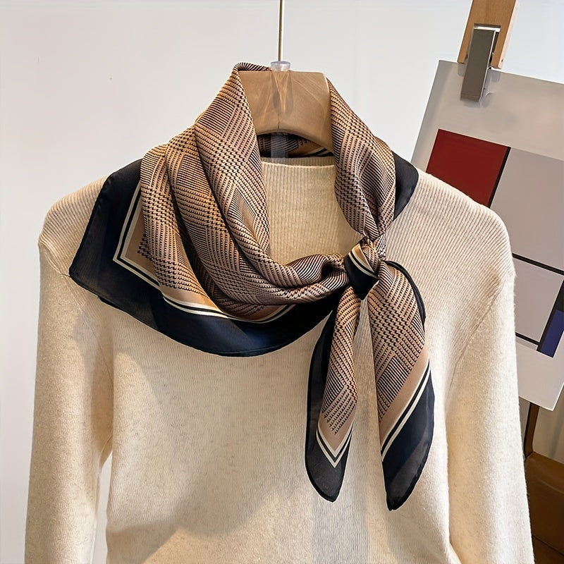 Square Scarf | Lightweight | Vintage Style Accent | Polyester