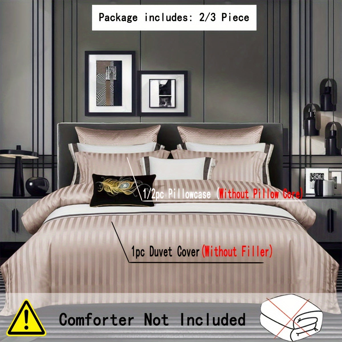 Duvet Cover Set | Satin Embossed | Luxurious Comfort | Polyester