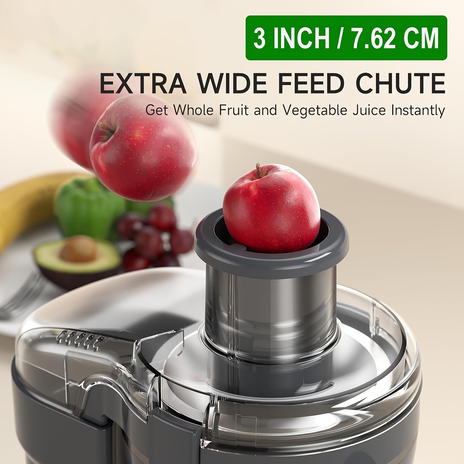 500W Fresh Press Juicer for Fruits & Vegetables – Effortless Cleanup