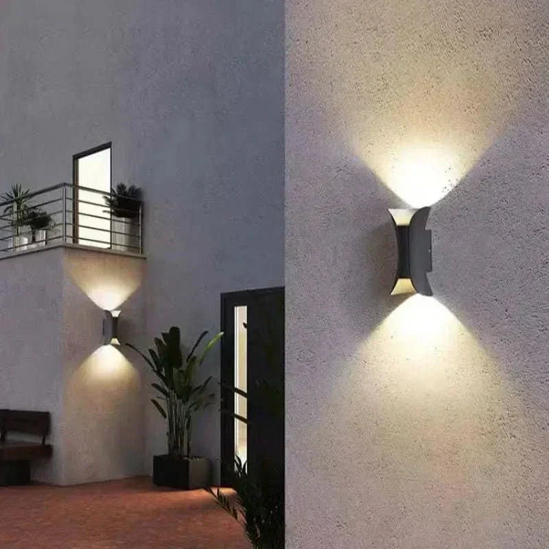 SleekWave Curved LED Outdoor Wall Light with Weatherproof Design