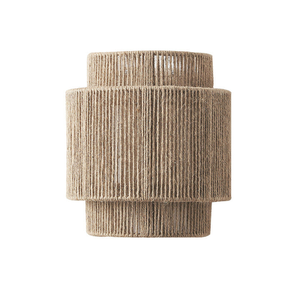 Rowan — Handwoven Hemp Rope Wall Lamp with Warm Ambient Light
