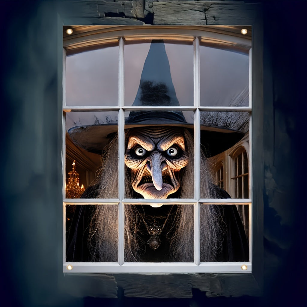 Halloween Witch Door Banner Durable Polyester Spooky Door Decor