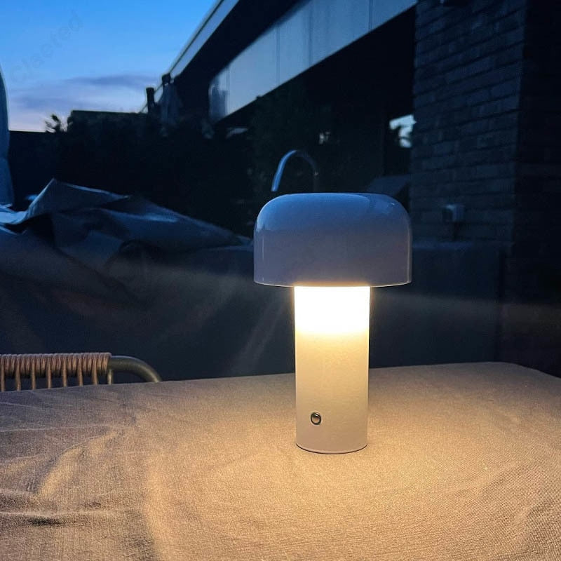 Portable Touch Bedside Lamp | USB Rechargeable | LED Light & Adjustable Brightness | Contemporary Design