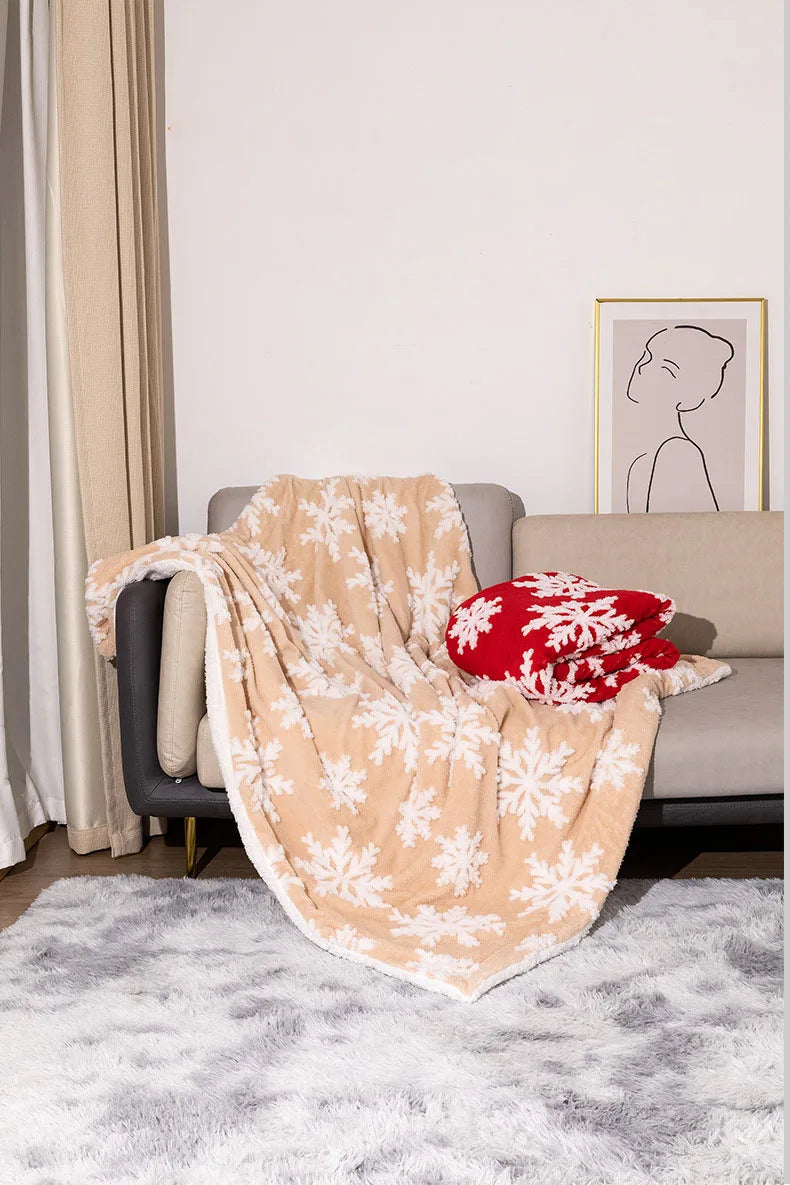 Festive Wool Throw Blanket for Cozy Living Spaces