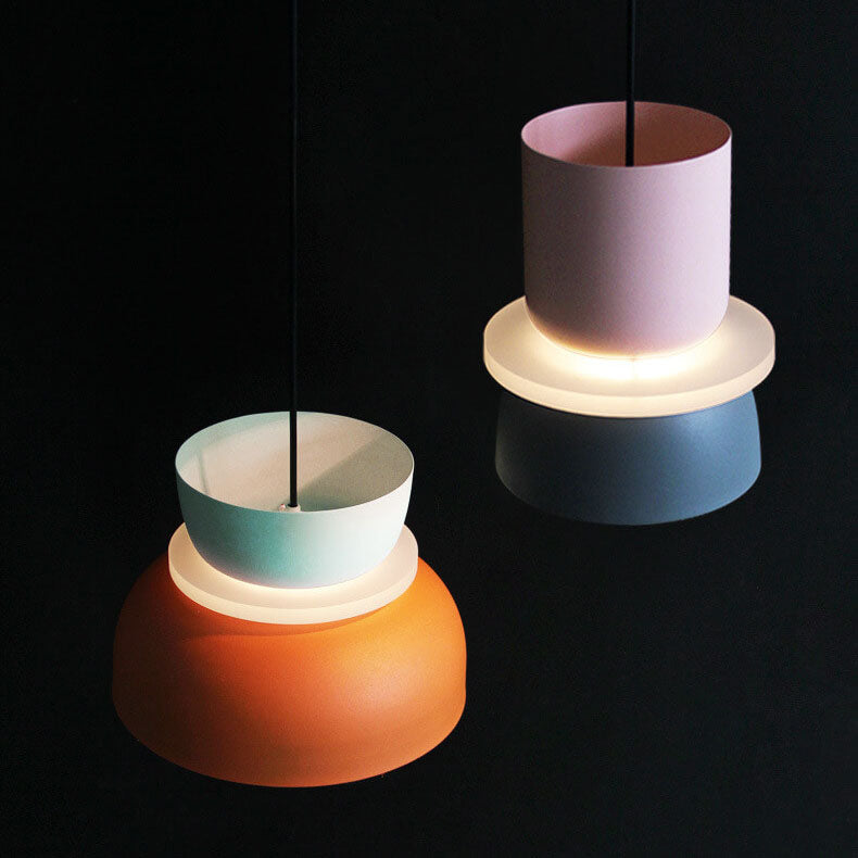 LED Pendant Lamp | Colorful Nordic Macaron Design | Metal Shade | Energy Saving