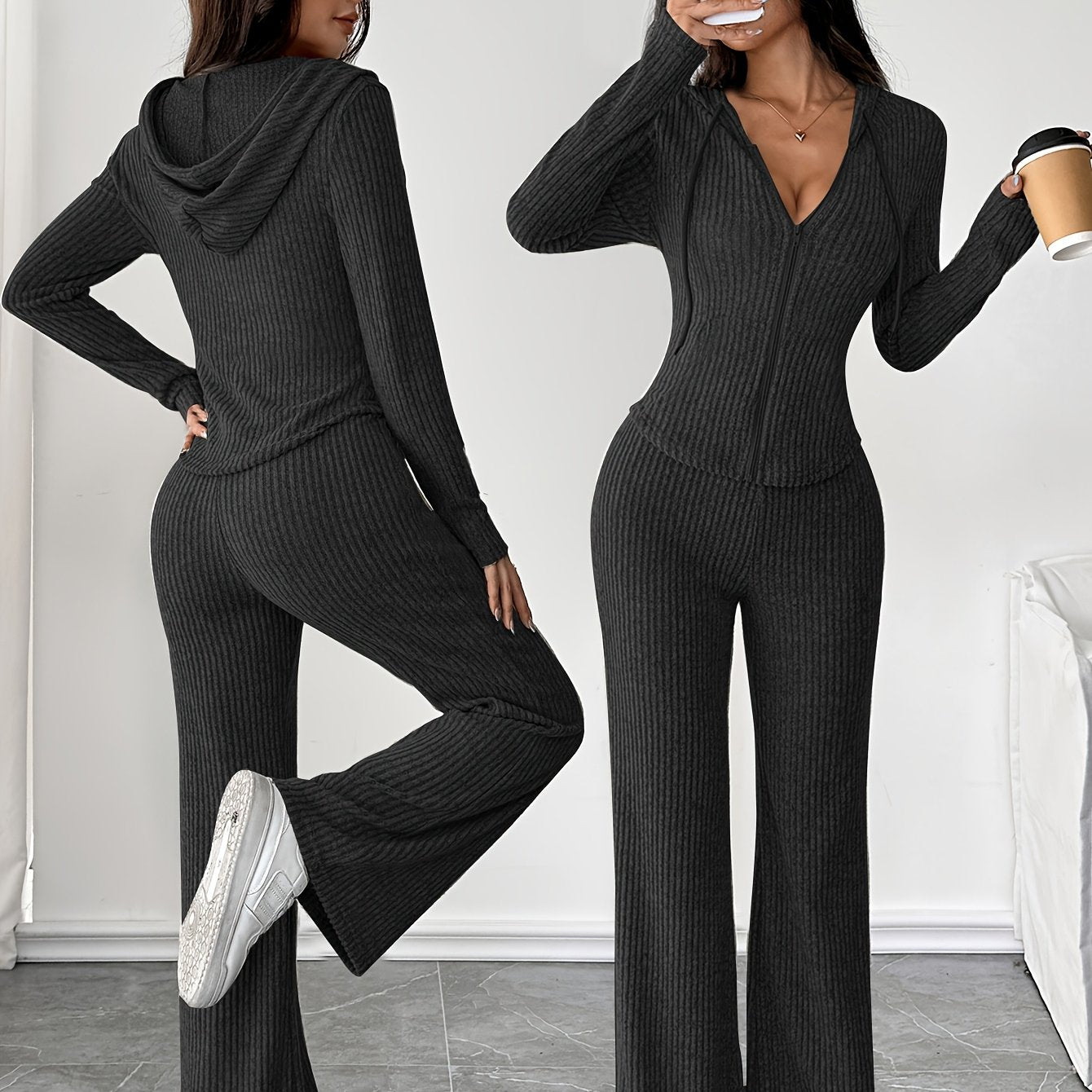 Women's Hoodie Set | Soft Polyester | All-Day Comfort | Machine Washable