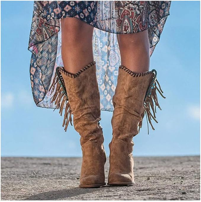 Women’s Western Boots | Pointed Toe & Side Zipper | PU Upper & Rubber Sole | Comfortable Fit