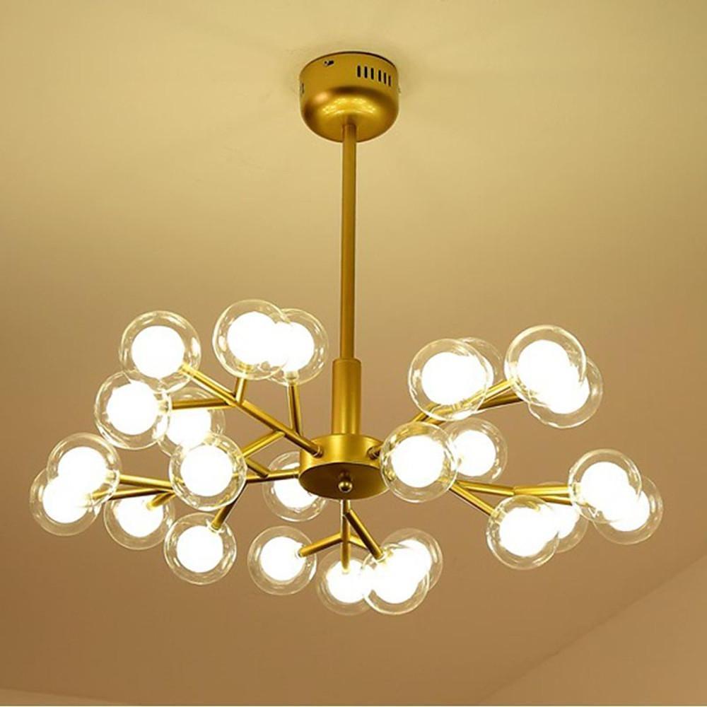 25-Light LED Cluster Glass Bubble Taavita Chandelier Hanging Ceiling Lights