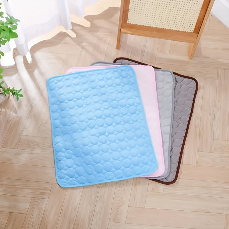 Cooling Pad for Dogs - Ice-Sliky Breathable Polyester Fabric, Lightweight & Easy to Clean, Non-Electric Heat Relief for All Dog Sizes (Small to Large Breeds), Dog Cooling Mat