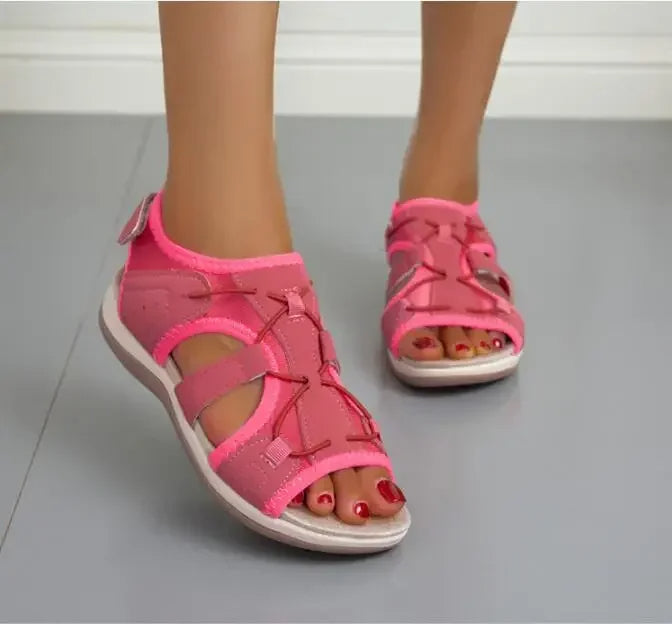 Women’s Adjustable Summer Sandals | Nanofoam Sole & 3-Arch Support | Synthetic Leather | Comfortable Fit