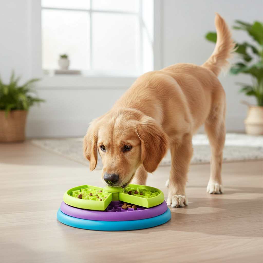 Engaging Slow-Feeder Bowl for Healthier Dog Dining