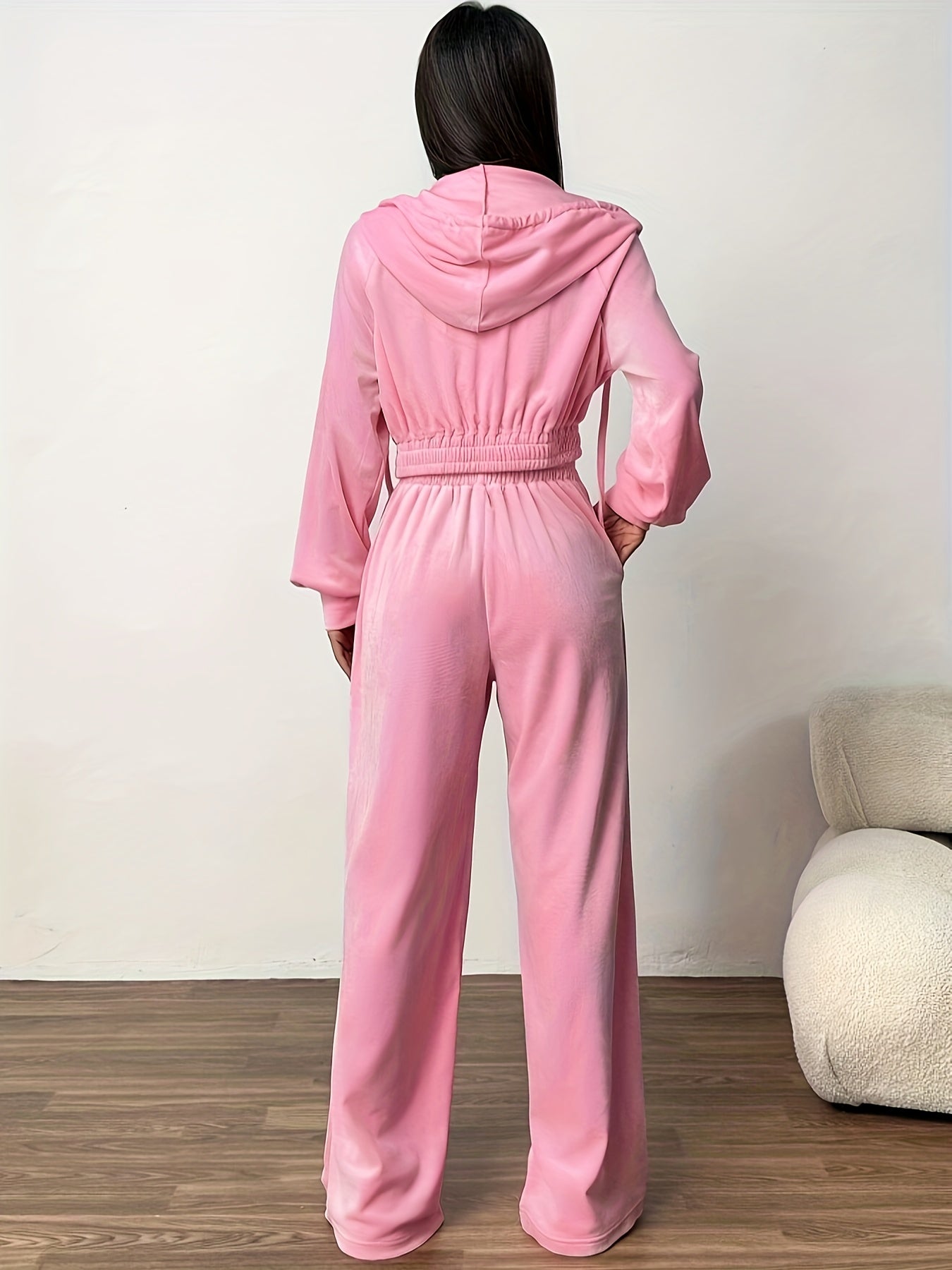 Women’s Hoodie Set | Long Sleeve Zip-Up | Comfortable Stretch Fit | Polyester