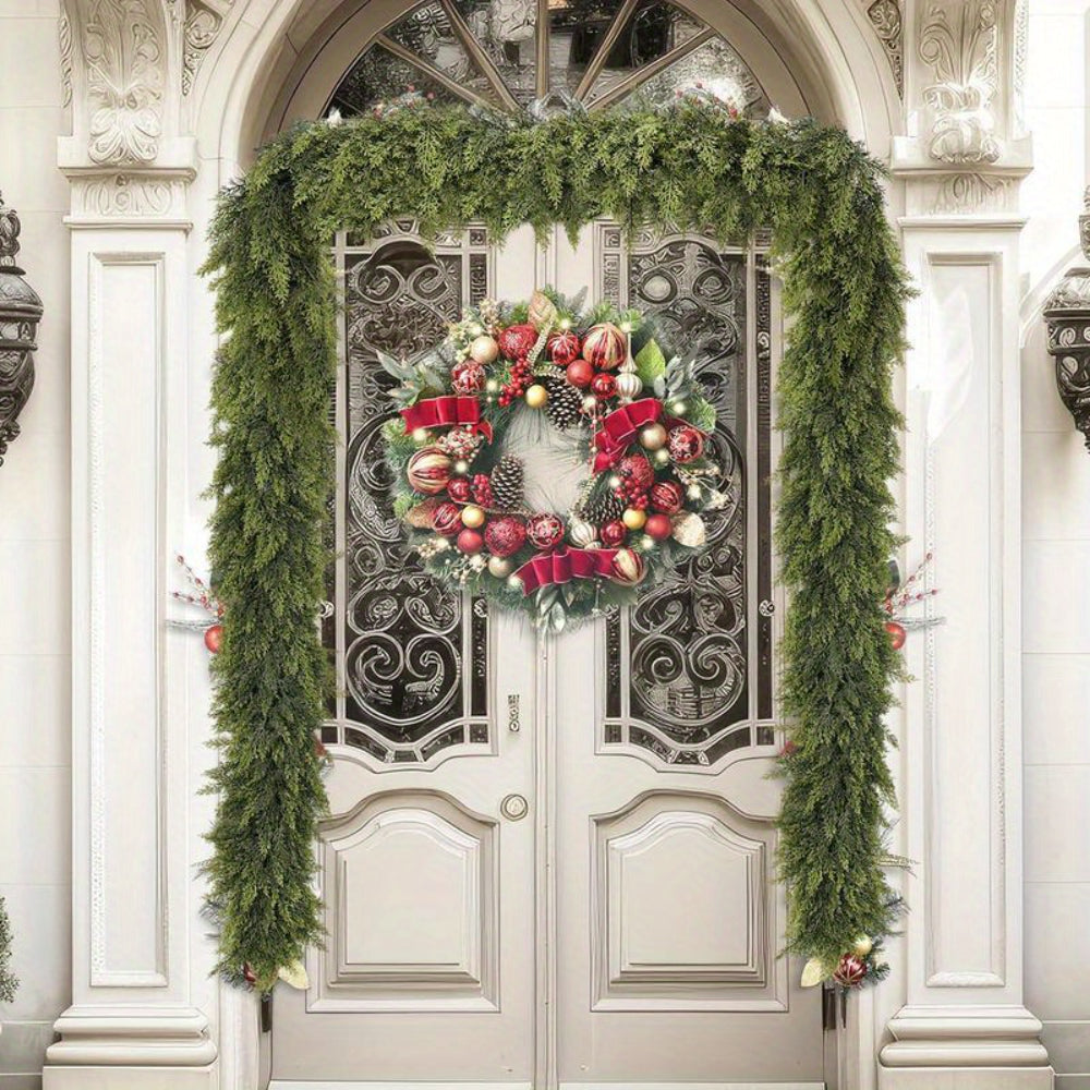 Elegant Holiday Garland with Faux Greenery for Versatile Decor