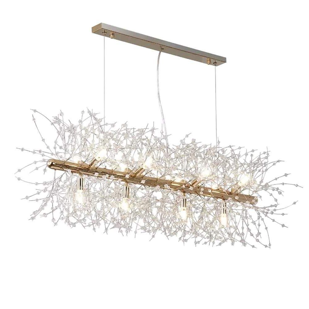 12-Light G9 LED Crystal Strings Firework Pendant Lights