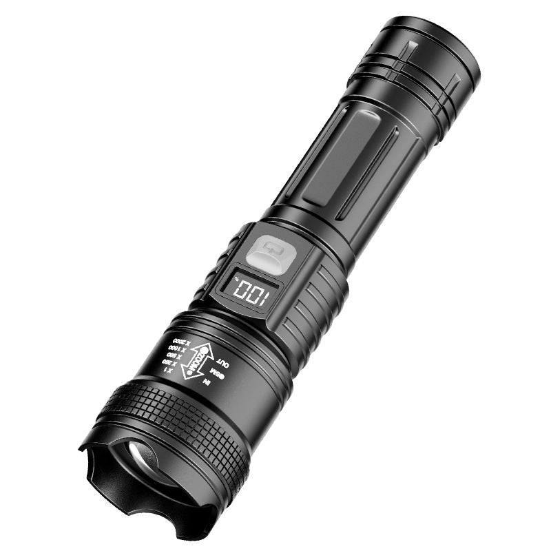Compact Rechargeable Tactical Flashlight with Powerful LED Beam