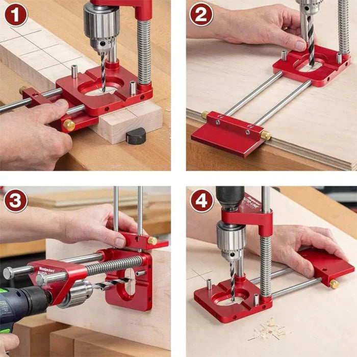 Adjustable Drilling Locator Tool for Woodworking - Home Template Guide